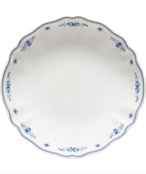 Pasta serving bowl 34 cm , White Blue