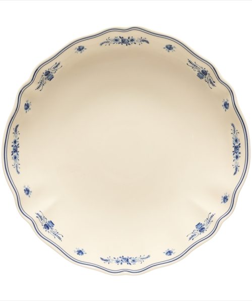 Pasta serving Bowl 34 cm , Beige Blue