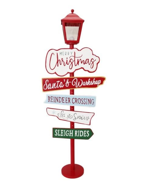 Christmas sign with light