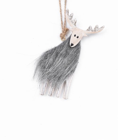 Wooden deer With Fur