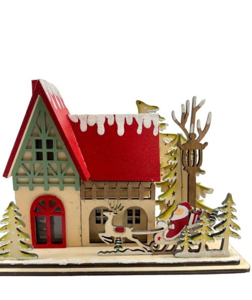 Wooden House With Light