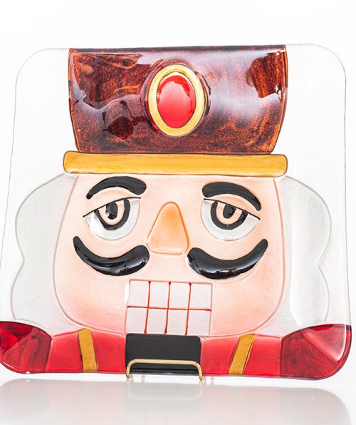 Glass Christmas Plate