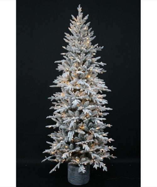 White Magic - 210 Cm Snowy Tree with 737 tips, 400 Warm White Led
