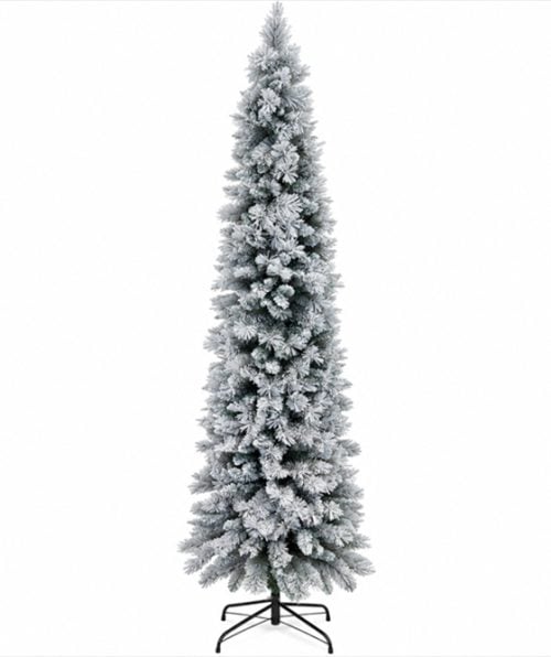 Crystal Whisper - 240 Cm Slim Snowy tree with 550 tips
