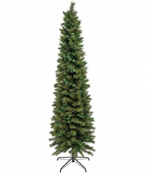 Emerald Muse - 240Cm Slim Tree with 550 tips, Metal stand
