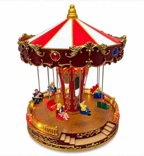 Xmas Carousel With Music And Lights