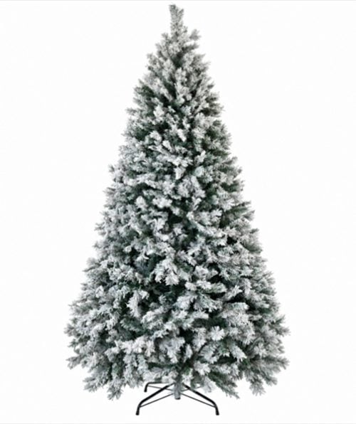 Snow Majesty - 240Cm Snowy Tree with 1925 tips, metal stand, New Design